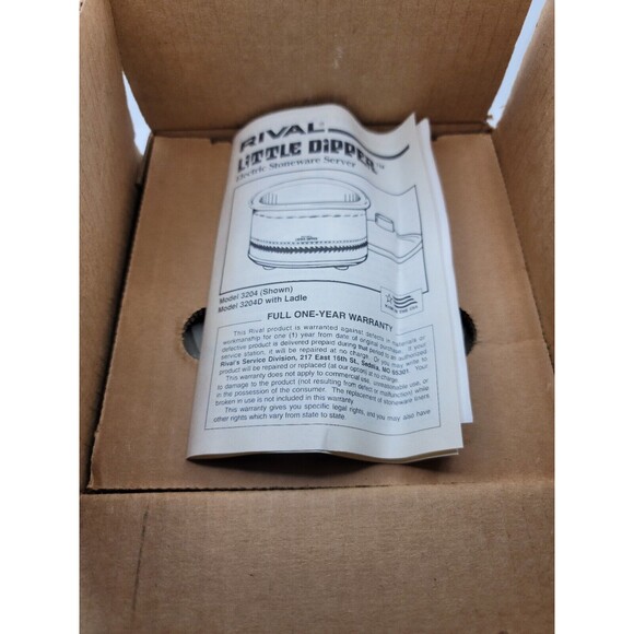 Rival Little Dipper Mini Crock Pot Southwest Style Model 3204 NOS - NEW OPEN BOX - Picture 15 of 16